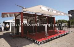 container restaurant easy to transport be equipped with solar power generators assembled modular house