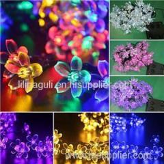 Peach Flower Solar LED String Light