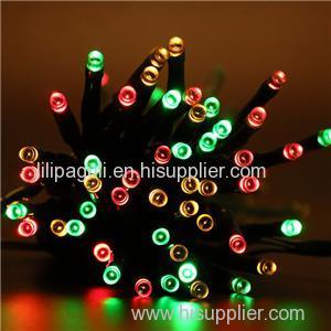 100 LED Tube Shape Colorful Solar String Light
