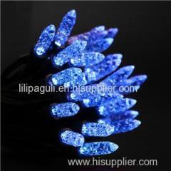 50 LED Blue Icicle Light Strawberry Shape Solar String Light