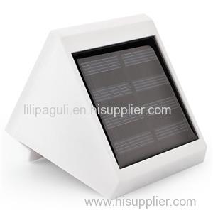 White Triangle Solar LED Garden Light