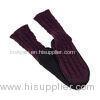 Deep Purple Aloe Infused Spa Socks Anti Slip Acrylic Long Stockings