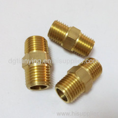 Brass screwed fitting hex reducing nipple