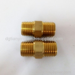 Brass plumbing fittings and pipe fitting hex male nipple