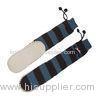 Soft Black Blue Stripes Acrylic Spa Moisture Socks With Aloe Vera