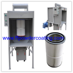 small powder spray coating booth