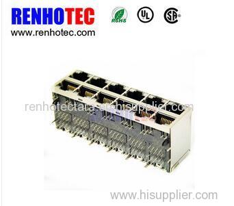 2X6 Multi-Port RJ45 Modular Jack Connectors