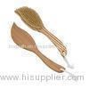 Leaf Shape Head Bamboo Bath Body Brush Natural Bristle Brushes