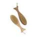 Dry Brushing Skin Bamboo Bath Body Brush Short Fish Shape Handle