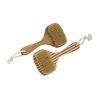 Short Handle Bamboo Bristle Bath Body Brush With Square Shape Head