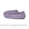 Purple Short Aloe Infused Spa Socks Acrylic Knitted Slipper For Female