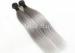 Two Tone Color Peruvian Human Hair Extensions Ombre With Gray Straight