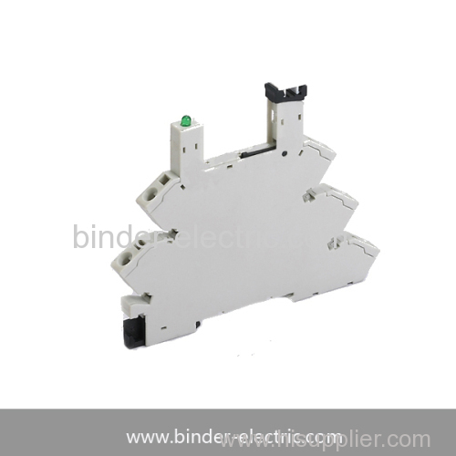 PLC 6.2mm thickness din-rail 6A contact rating slim interface relay socket BSG2RV finder 38.5