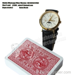 New Design Poker Scanner Leather Watch Camera With Power Bank