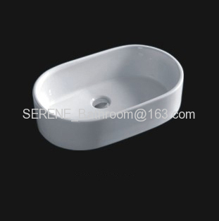 Sanitary ware ceramic white color counter top art basin