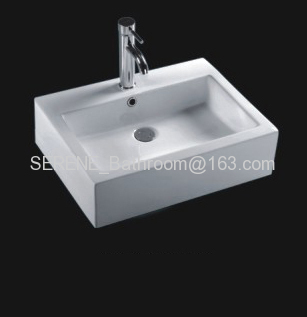 Sanitary ware ceramic white color above counter washbasin