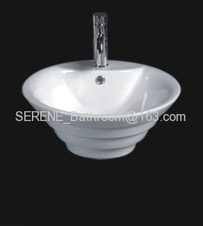 Sanitary ware ceramic white color above counter washbasin