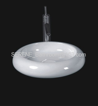 Sanitary ware ceramic white color above counter washbasin