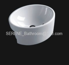 Sanitary ware ceramic white color above counter washbasin