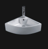 Sanitary ware ceramic white color wall hung corner washbasin