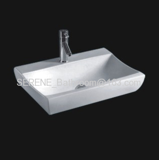 Sanitary ware ceramic white color above counter washbasin