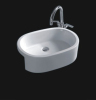 Sanitary ware ceramic white color built-in art basin