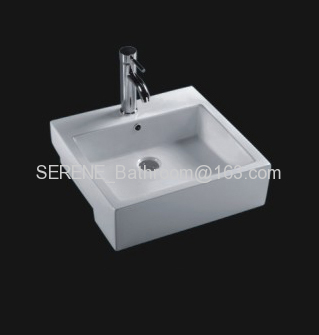 Sanitary ware ceramic white color built-in art basin