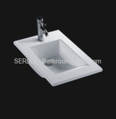 Sanitary ware ceramic white color bathroom furniture wash basin