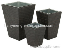 Rattan Flower Planter Flower Pots Garden Planters Plastic Planters