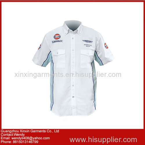 100% Polyester Custom Racing Crew Shirts