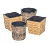 Mini Garden Flower Planter Plasitc Rattan Plants Basket