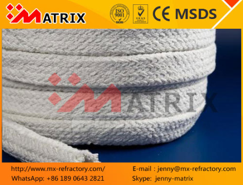 High quality thermal sealing ceramic fiber braided fiberglass square rope