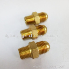 Brass screwed fitting hex reducing nipple