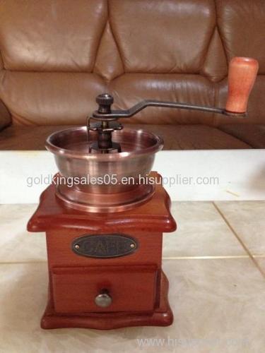 High quality wooden manual coffee grinder with best model