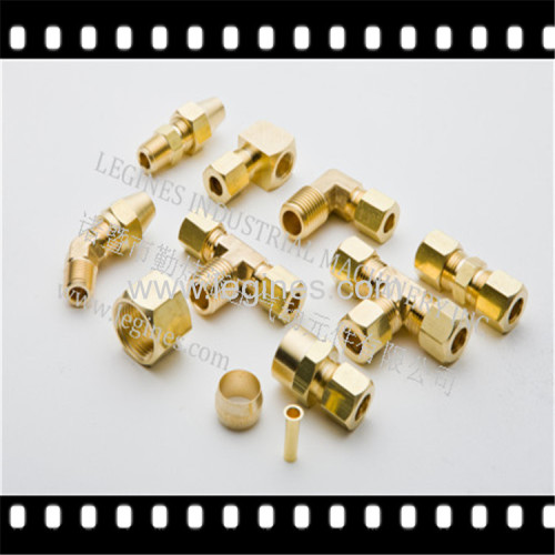 BRASS TEE:COMPRESS FITTINGS:BRASS FITTIGNS:COPPER FITTINGS:AIR BRAKE