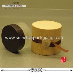 natural wooden box jar container