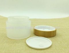 transparent PP jar with wood grain water transfer printing jar