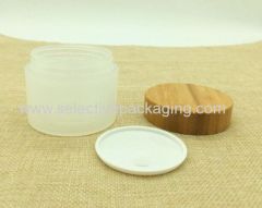 transparent PP jar with wood grain water transfer printing jar