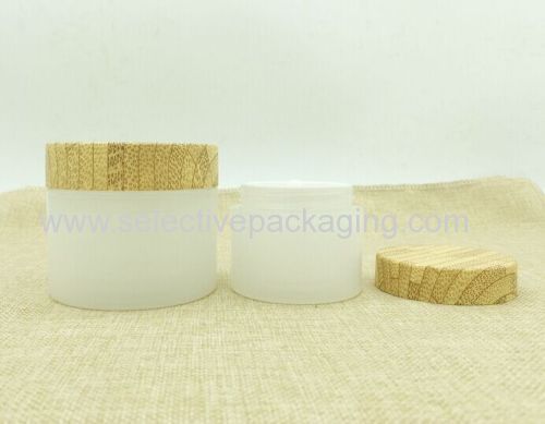 transparent PP jar with wood grain water transfer printing jar