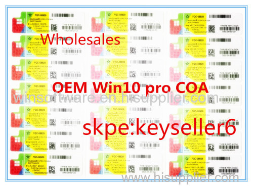Trust-is-first-thing wholesale Win 10 Pro OEM Key Code X18 COA Sticker Label