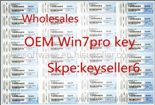 100% Work Online Office Key Windows 7 profession Coa Sticker with Blue&Pink Coa Label