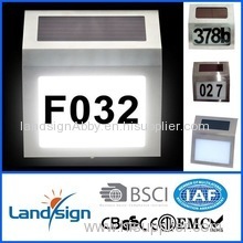 China OEM factory highest selling quantity solar light home solar system LED solar doorplate lamp