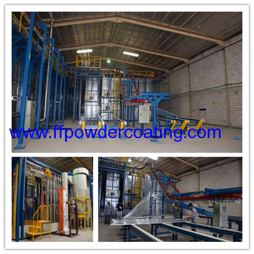 Vertical Powder Paint finishing System for aluminum profiles