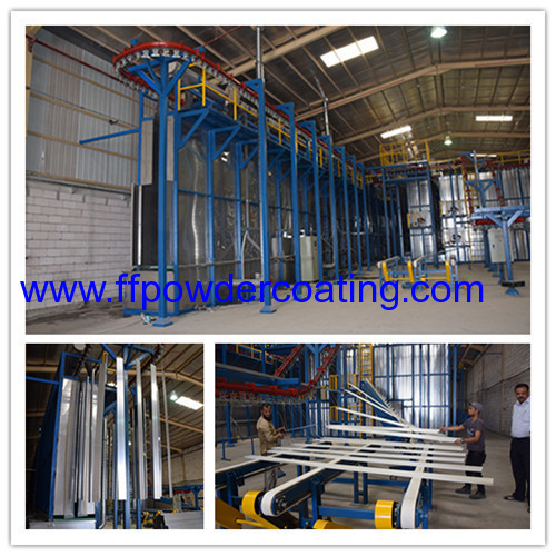 Vertical Powder Paint Line System for aluminum profiles