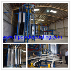 Vertical Powder Paint finishing System for aluminum profiles