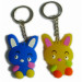 embossed silicone/pvc keychain keyring