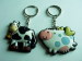 embossed silicone/pvc keychain keyring