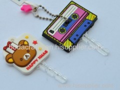 3d debossed with color pvc keychain