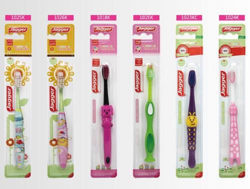 Sanjiao Oral Kids Toothbrush with Tapered Bristles/ Jagger Toothbrush