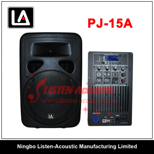 15inch 2-way Portable Multi-fonction Active Handle Plastic Speaker Box PJ15 / 15A